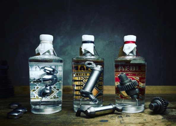 Would you drink alcohol that's been mixed with motorcycle parts?