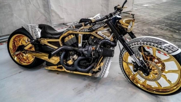 Gold Harley-Davidson