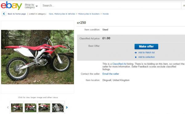 A motorcycle for £1?