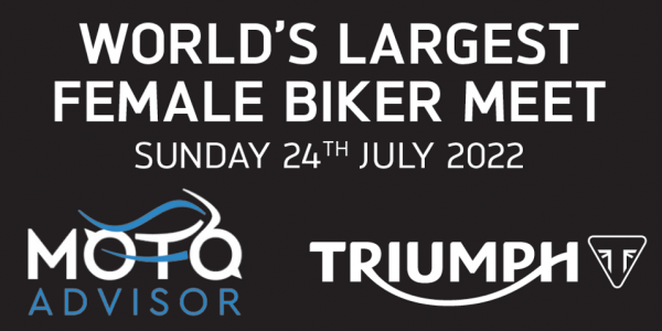 World&#039;s Largest Female Biker Meet poster. - Triumph