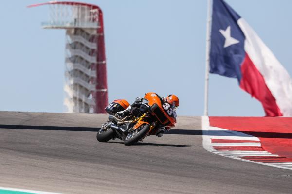 Kyle Wyman riding his King of the Baggers bike at COTA