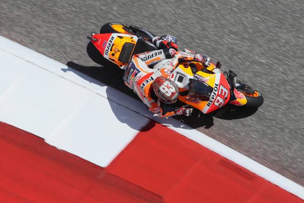 Pole-sitter Marquez leads Dovizioso in warm-up