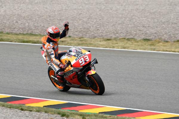 Marquez in charge for pole position, Dovizioso down in 13th