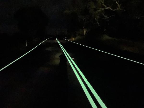 Could Glow-in-The-Dark Road Markings Boost Biker Safety?