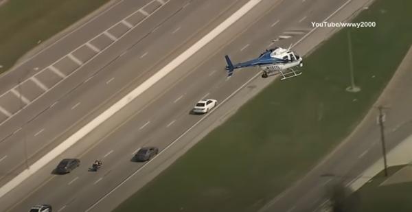 Police motorcycle chase Dallas