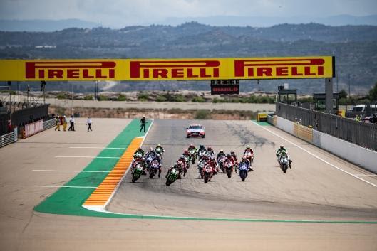 WorldSBK race start 2021, Aragon.