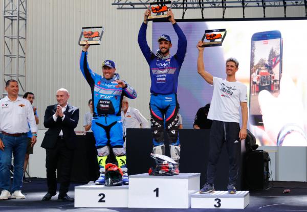 2023 Transanatolia Rally podium with Pol Tarres, Alessandro Botturi, Jacopo Cerutti