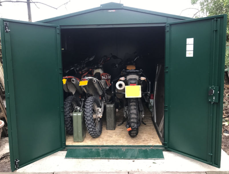 motorcycle security shed