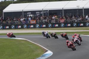 MotoGP field, 2023 Australian Grand Prix. - Gold and Goose