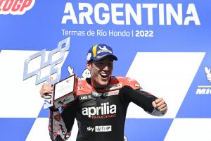 Aleix Espargaro, 2022 Argentinian Grand Prix podium.