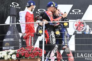 2022 Italian Grand Prix podium. - Gold and Goose