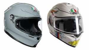 AGV K6 Nardo Grey and K3 SV-S White Zoo Motorcycle helmets