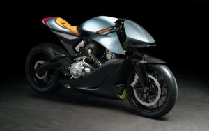 AMB-001 motorcycle in a photography studio