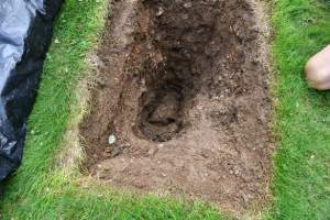 Motorcycle Buried in hole in Surrey
