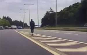 E-scooter rider tries to join M606 motorway