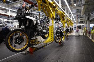 BMW R1300 GS on a production line