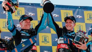 Ben & Tom Birchall, TT podium. - Isle of Man TT