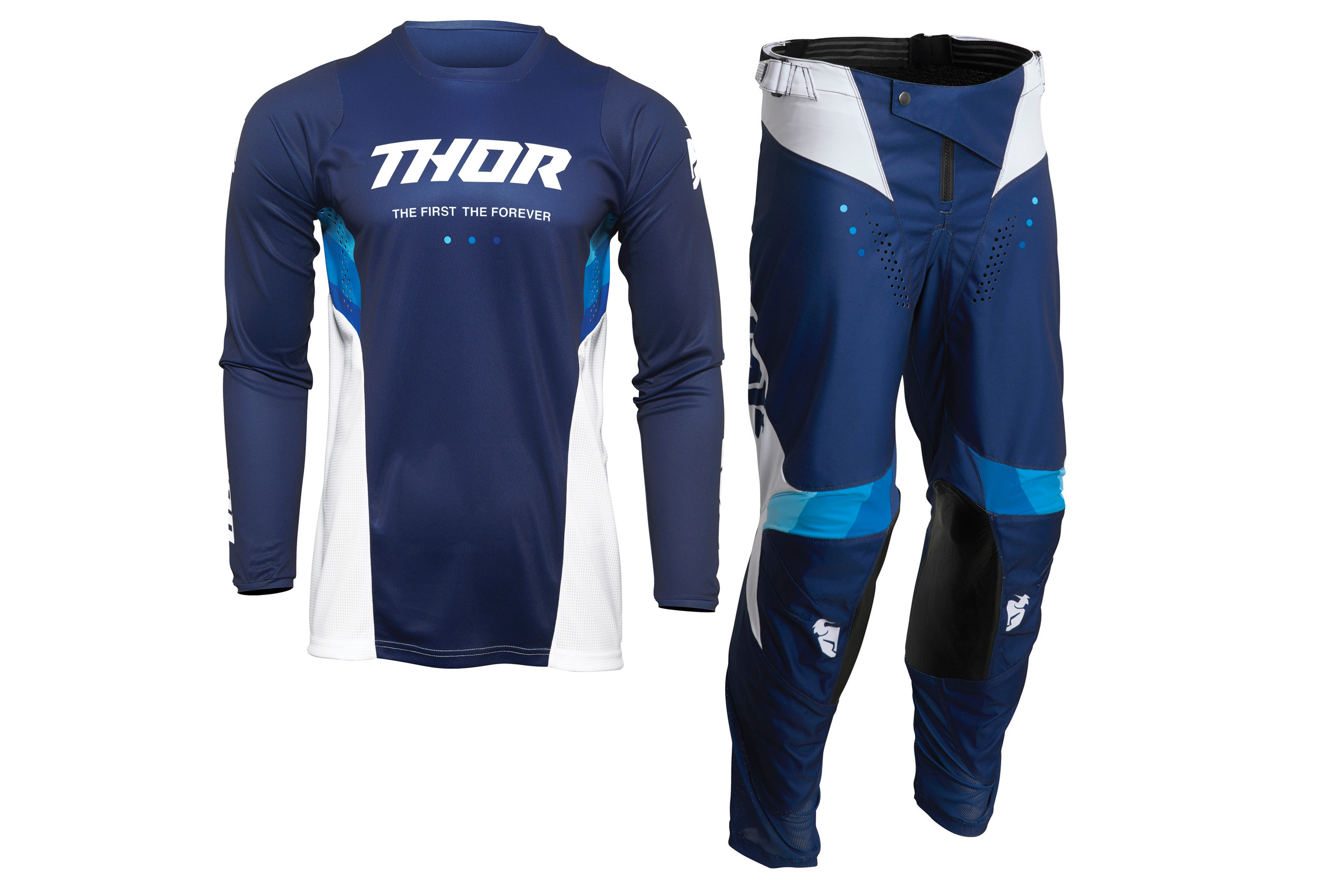 Thor Pulse React 2022 Motocross Jersey & Pants Navy White Kit
