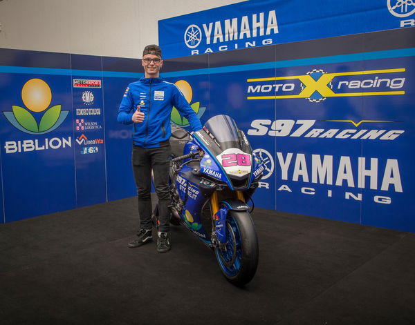 Bradley Ray with Motoxracing Yamaha R1, 2023 Yamaha WorldSBK launch.