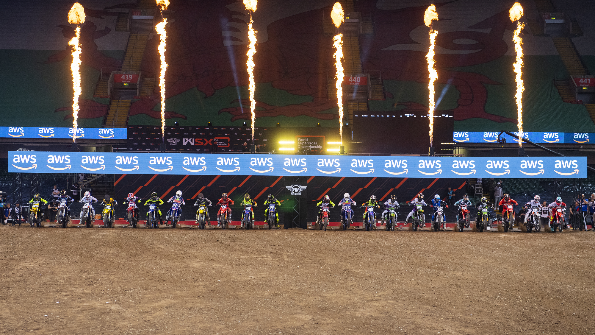 2022 World Supercross race start. - WSX