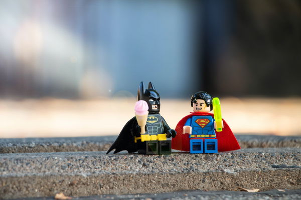 Lego Batman and Lego Superman